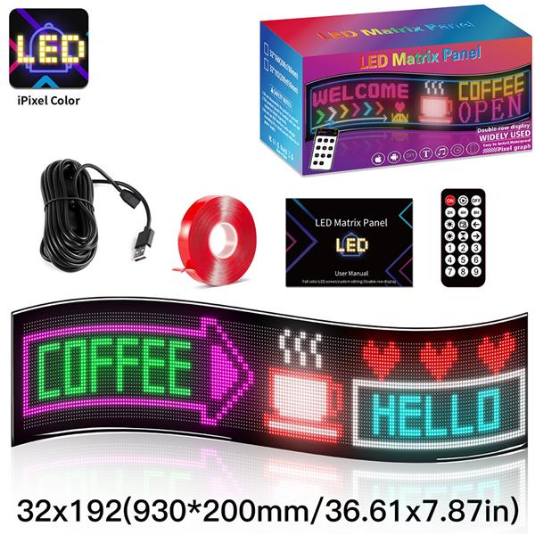 Najcos 32x192 double-row flexible LED matrix panel kit